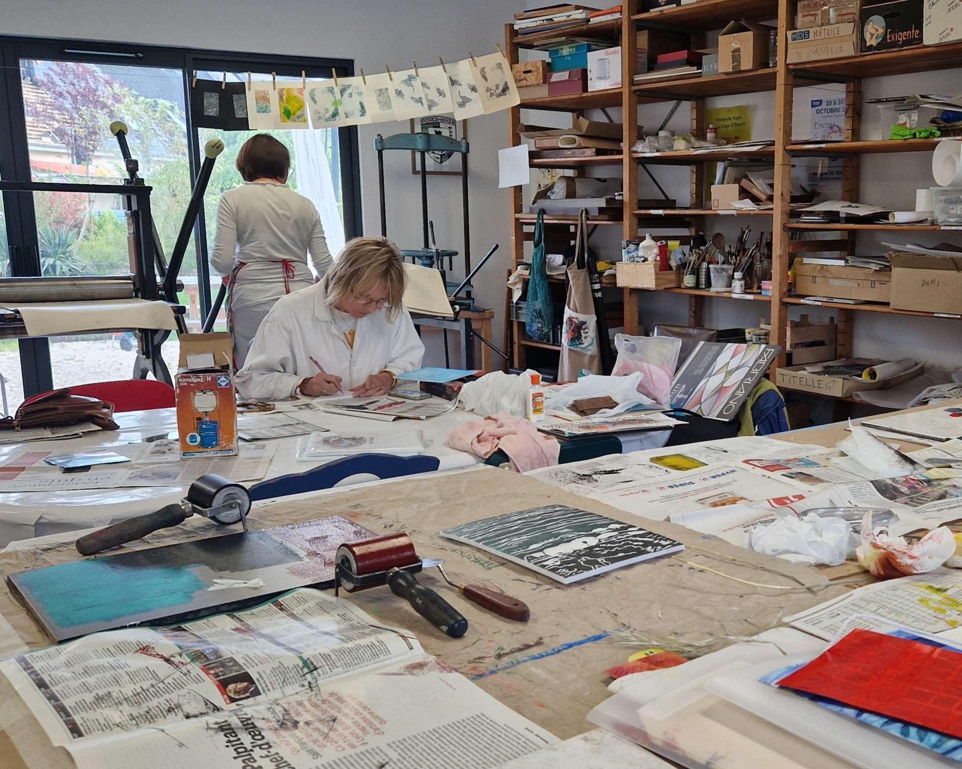 intérieur atelier d'artistes